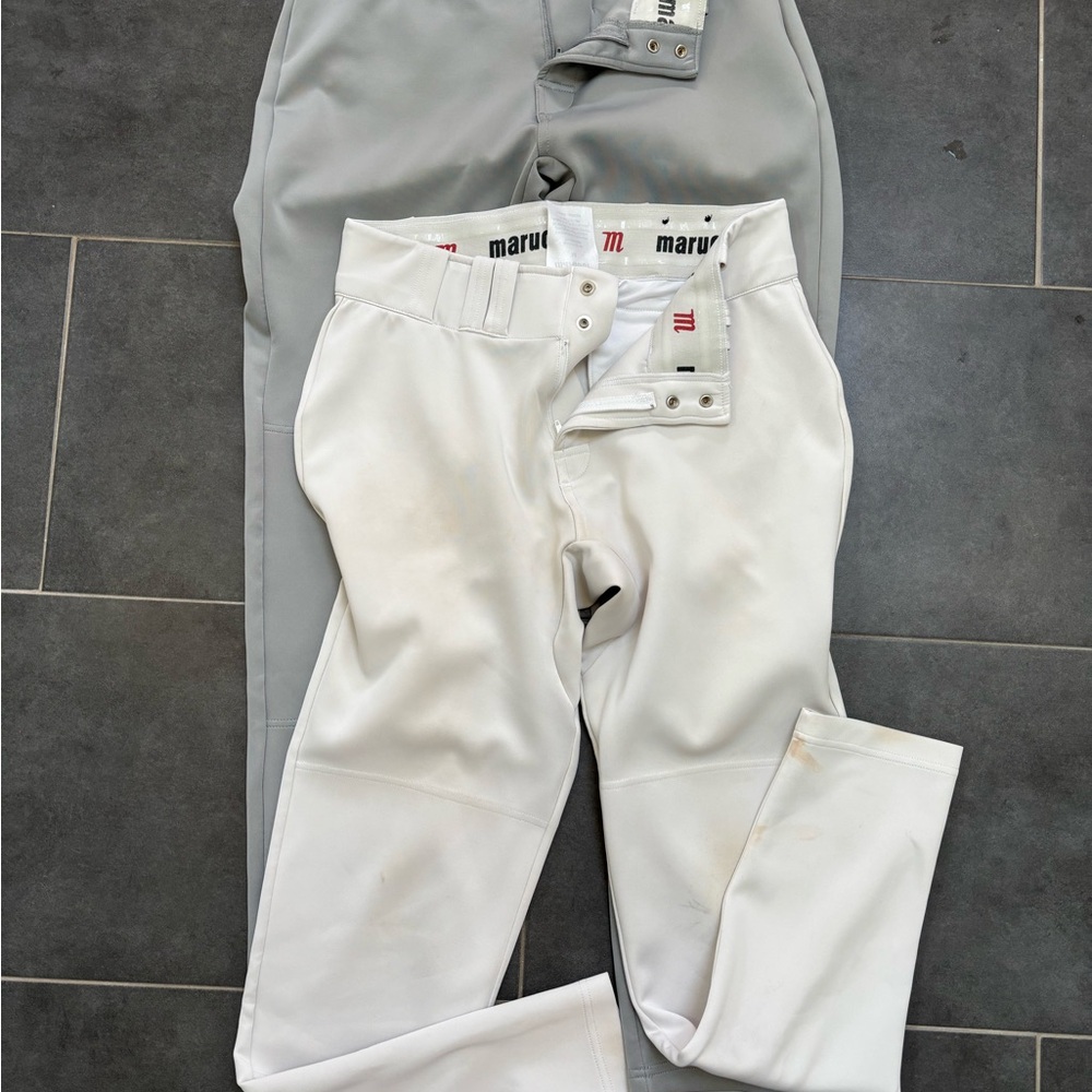 Men's Marucci Gray and White Baseball Pants - Picture 6 of 6